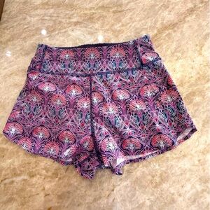 Greyson Pink and Black  art deco pattern Athletic Shorts Lightweight XS